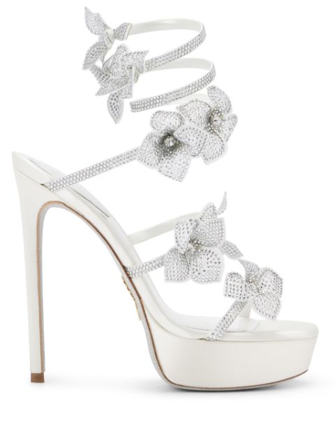 René Caovilla 120mm crystal-embellished sandals