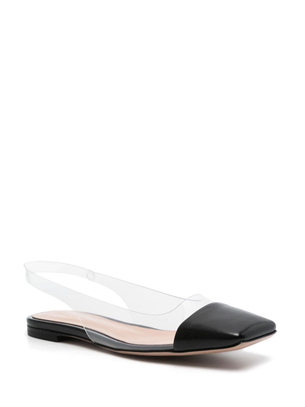 Gianvito Rossi Plexi ballerina's - Zwart