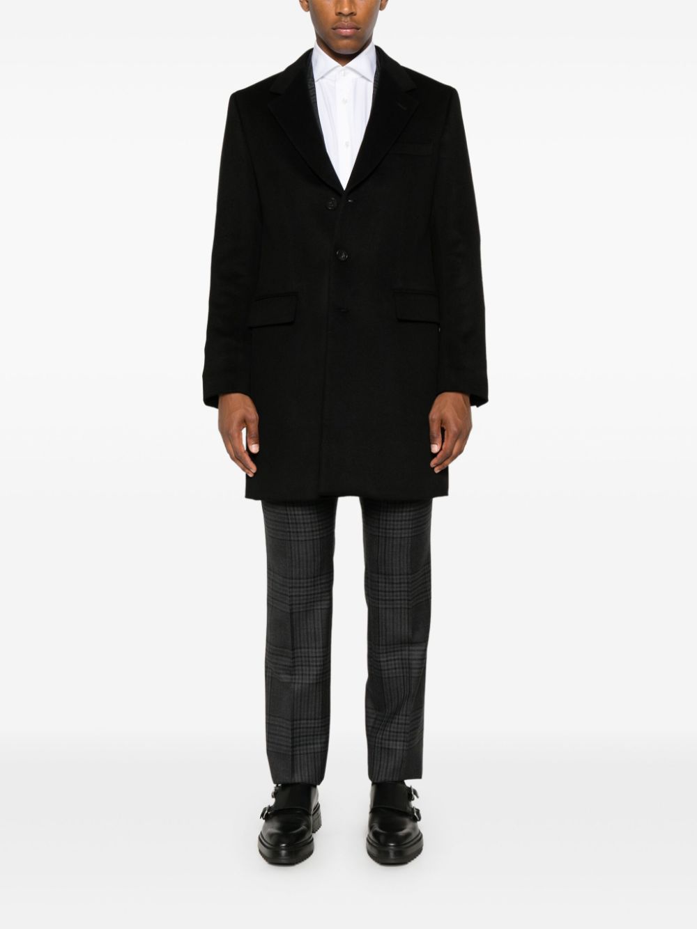 Emporio Armani cashmere coat - Zwart