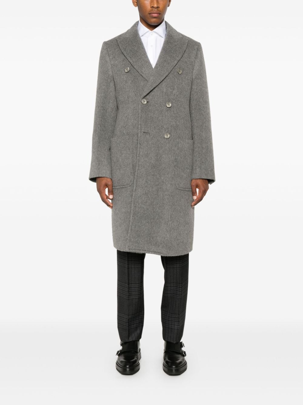 Emporio Armani brushed coat - Grijs