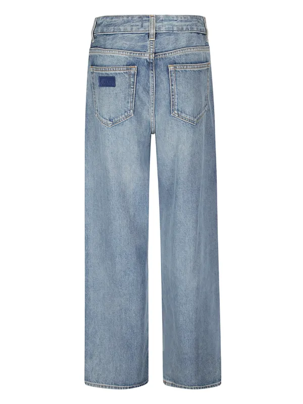 GANNI♡ ブルーコットンのジーンズ GANNI ボーイフレンド ジーンズ | ブルー | FARFETCH JP