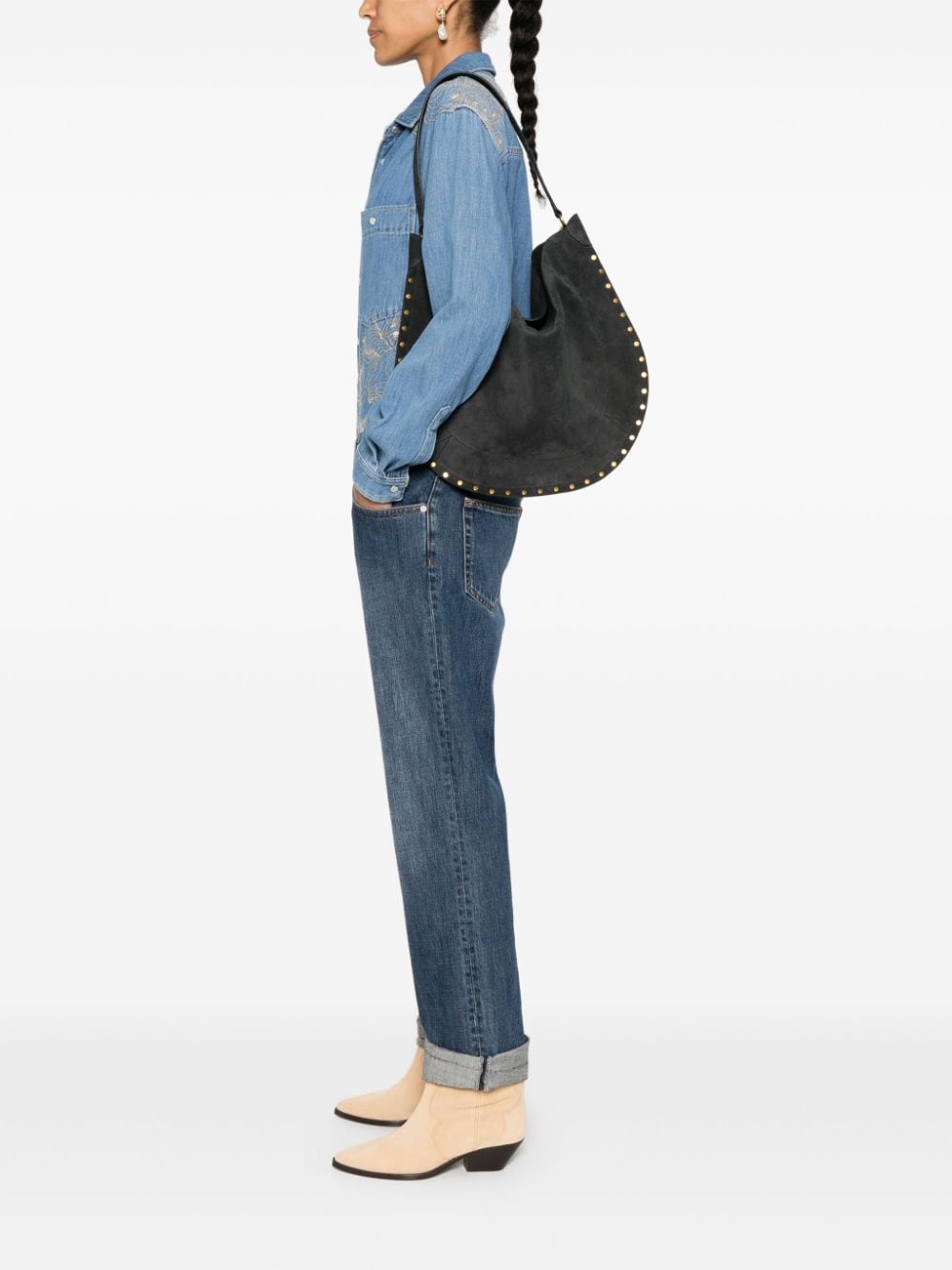 Shop Isabel Marant Oskan Tote Bag In Grau