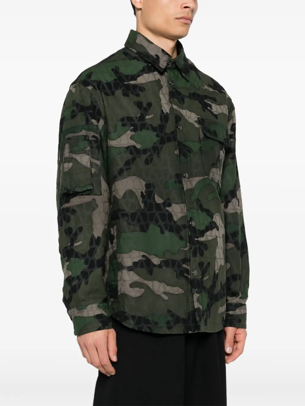 Valentino Garavani Jack met camouflageprint Groen