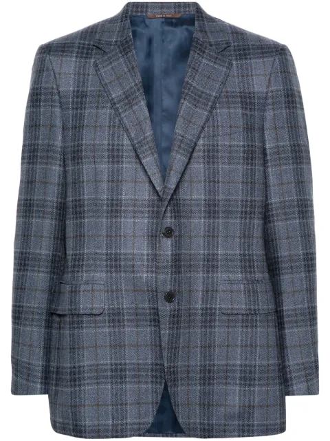 Canali checked single-breasted blazer