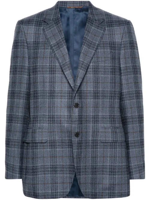 Canali blazer à carreaux - Bleu - Canali - Modalova