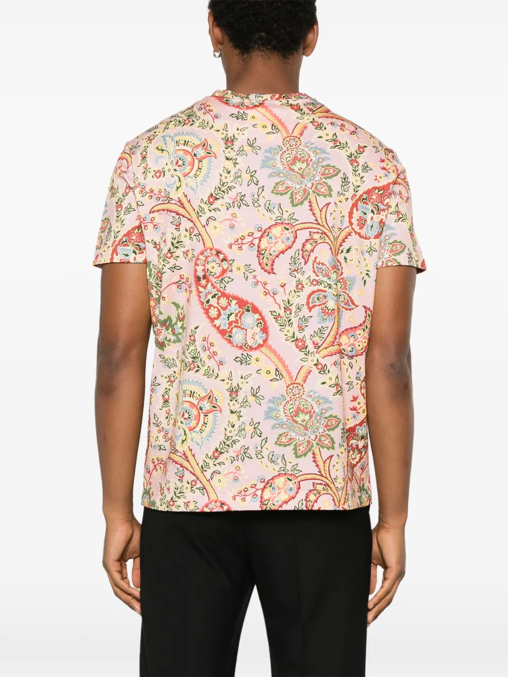 ETRO T-shirt met bloemen paisley-print Roze
