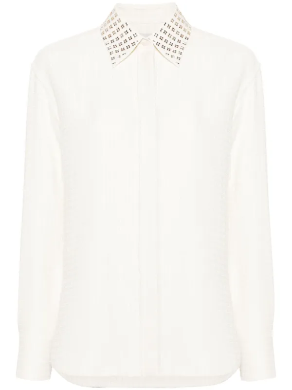Golden Goose 3D-check Shirt in White