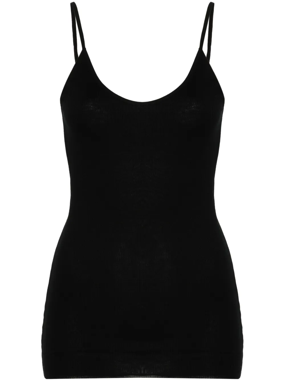 Khaite Selee Ribbed-knit Tank In Black