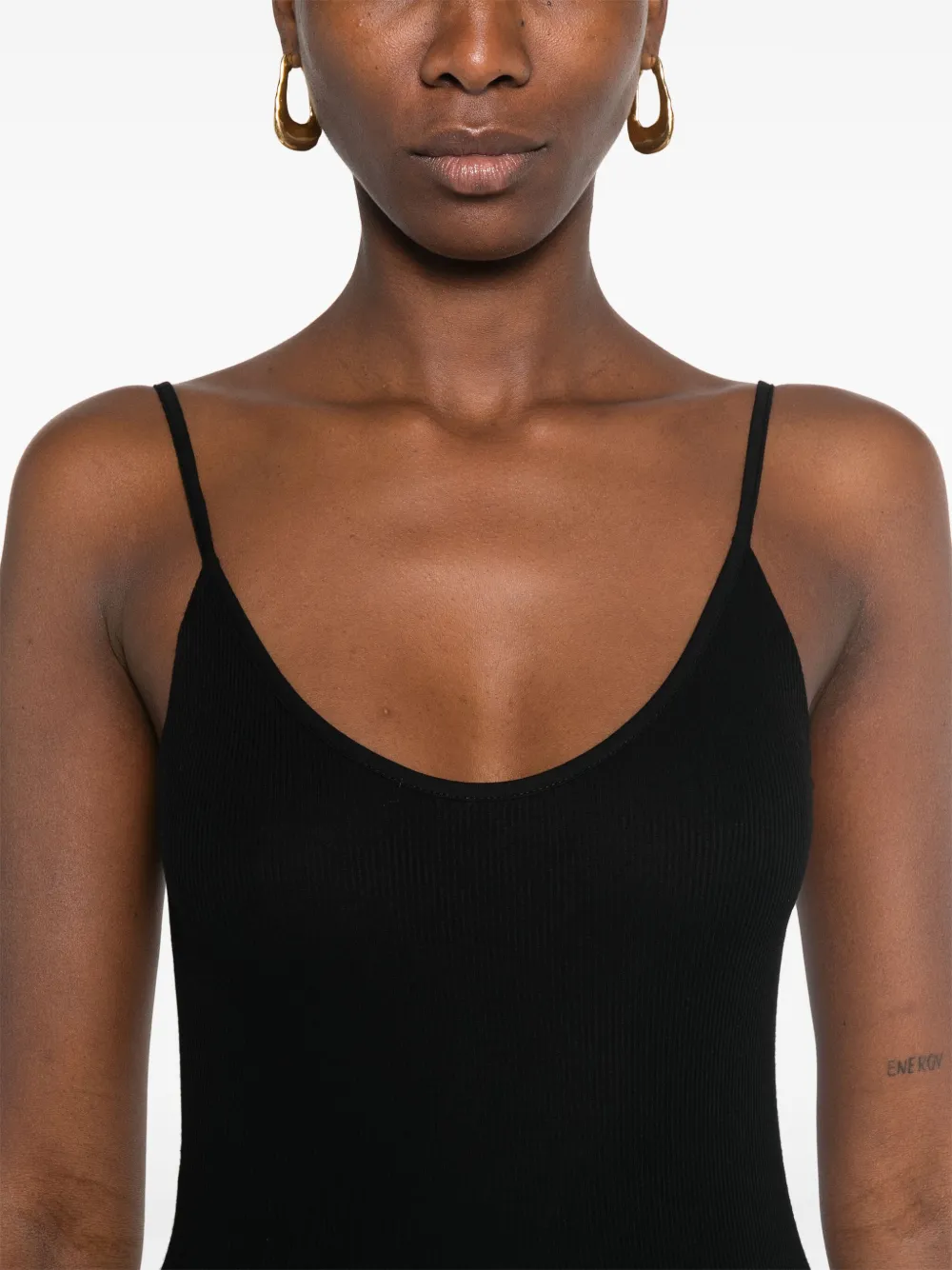 Khaite Selee Ribbed-knit Tank In Black
