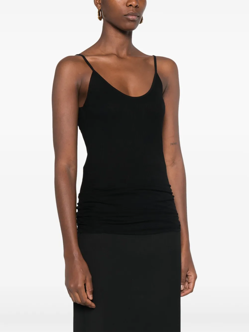 Khaite Selee Ribbed-knit Tank In Black