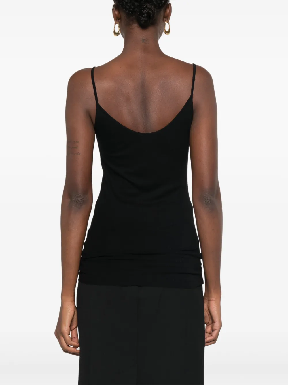 Khaite Selee Ribbed-knit Tank In Black
