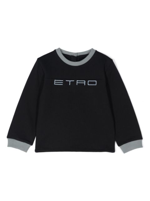 ETRO KIDS logo-embroidered sweatshirt