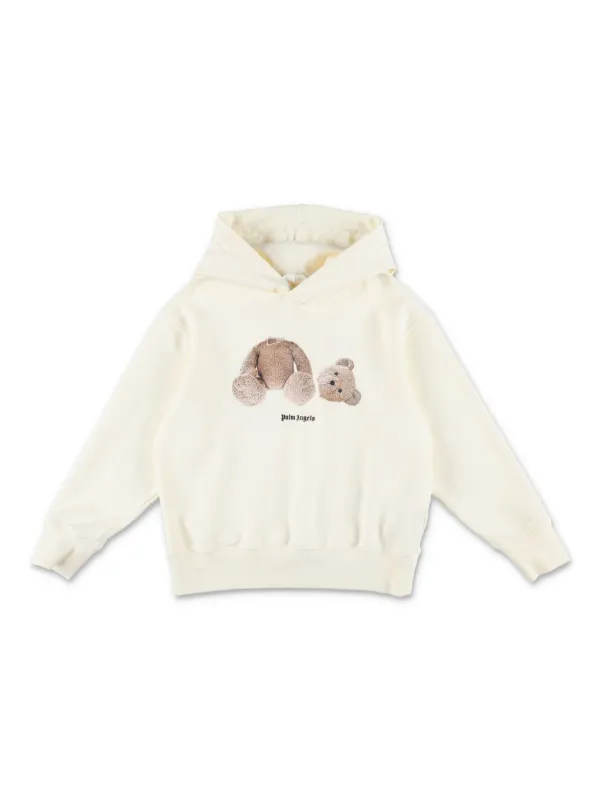 Palm angels white online bear hoodie