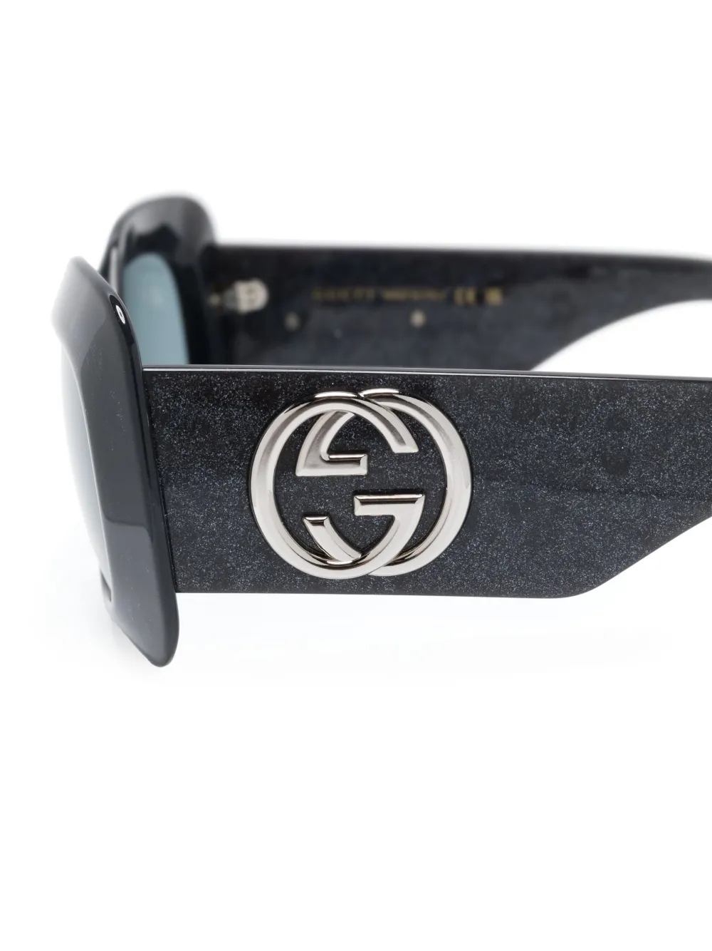 Gucci Eyewear Zonnebril met oversized montuur Zwart