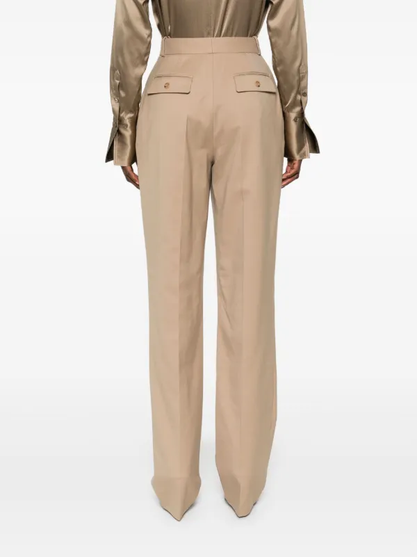 パンツ ELISABETTA FRANCHI Woman Pants Mustard PA095 DC6 Elisabetta Franchi dart-detailing Trousers | Brown | FARFETCH