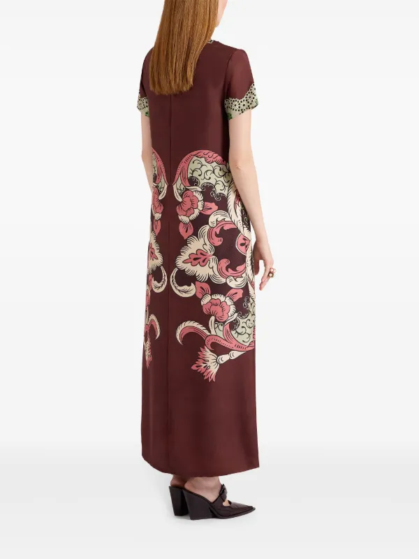 La Doublej Swing Midi Dress - Brown La Doublej Swing Midi Dress - Brown