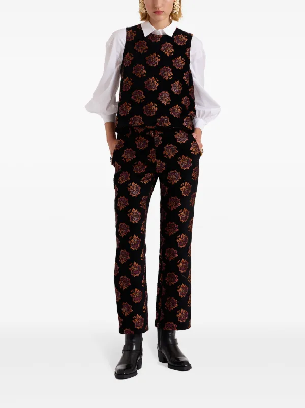【La DoubleJ】 24/7ストレートパンツ Black 24/7 jacquard straight-leg pants | LA DOUBLEJ | NET-A