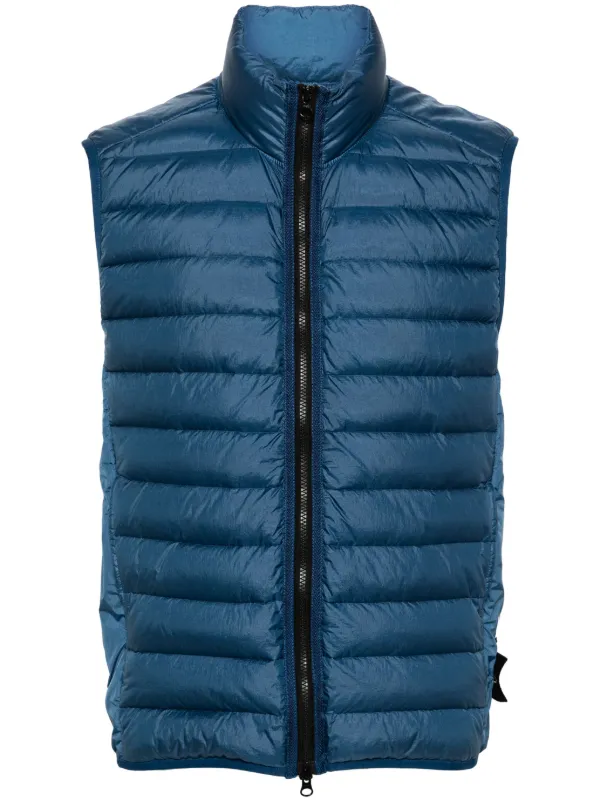 Blue stone island gilet sales