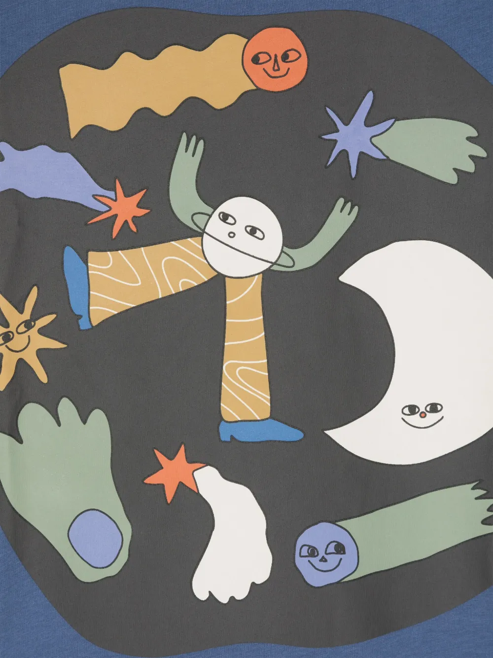 Stella McCartney Kids Space Graphic T-shirt Blauw