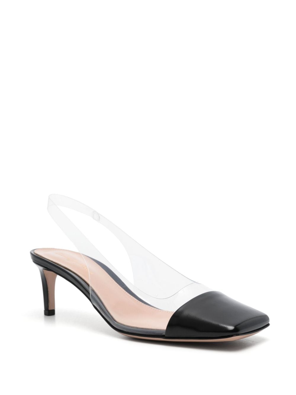 Gianvito Rossi Plexi Decolleté slingback pumps - Zwart