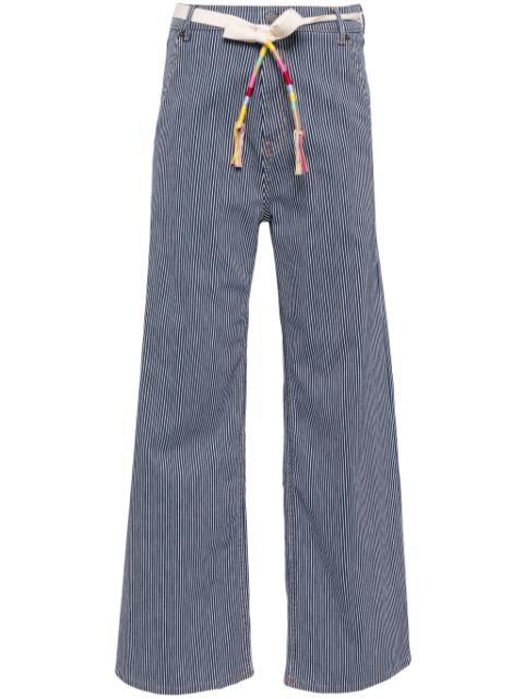 Mira Mikati striped straight-leg trousers