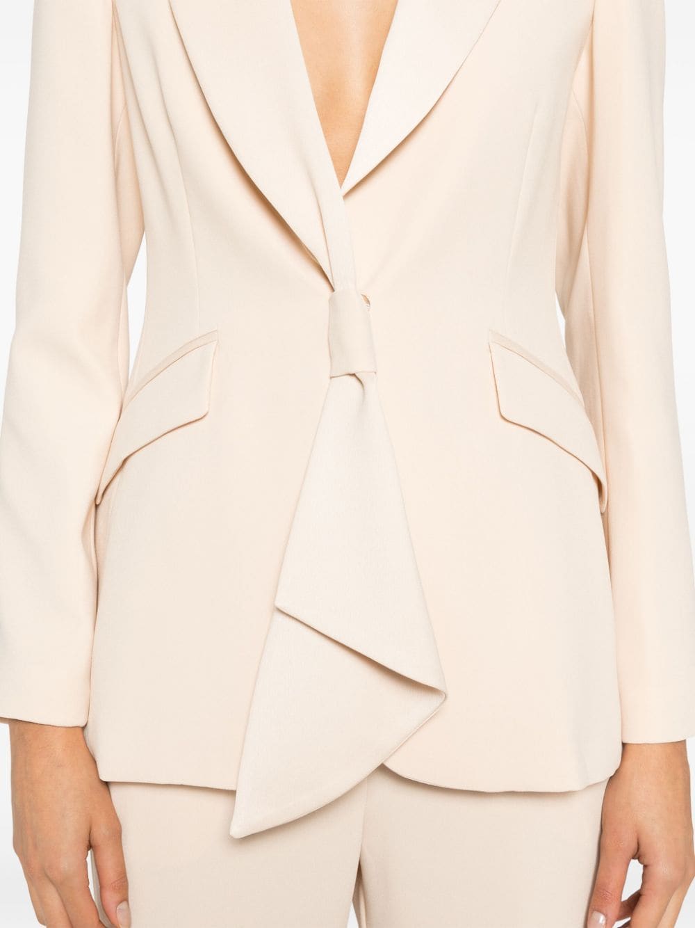 Shop Liu •jo Crepe Blazer In Neutrals