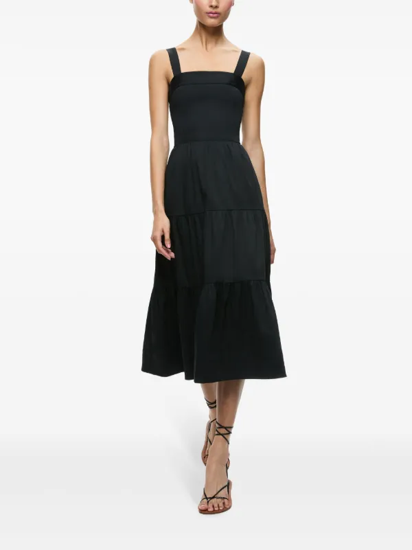 Alice + Olivia Saige Midi Dress | Black | FARFETCH