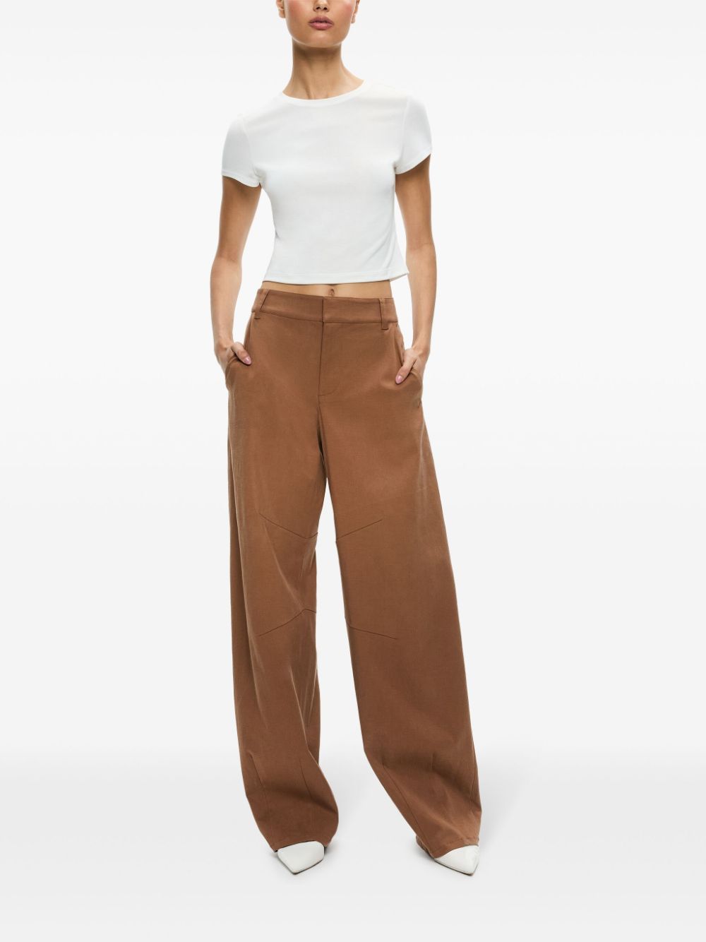 alice + olivia Porter wide-leg trousers - Bruin