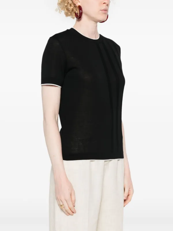 Jacquemus Le T-shirt Tricot ニットトップ | ブラック | FARFETCH JP