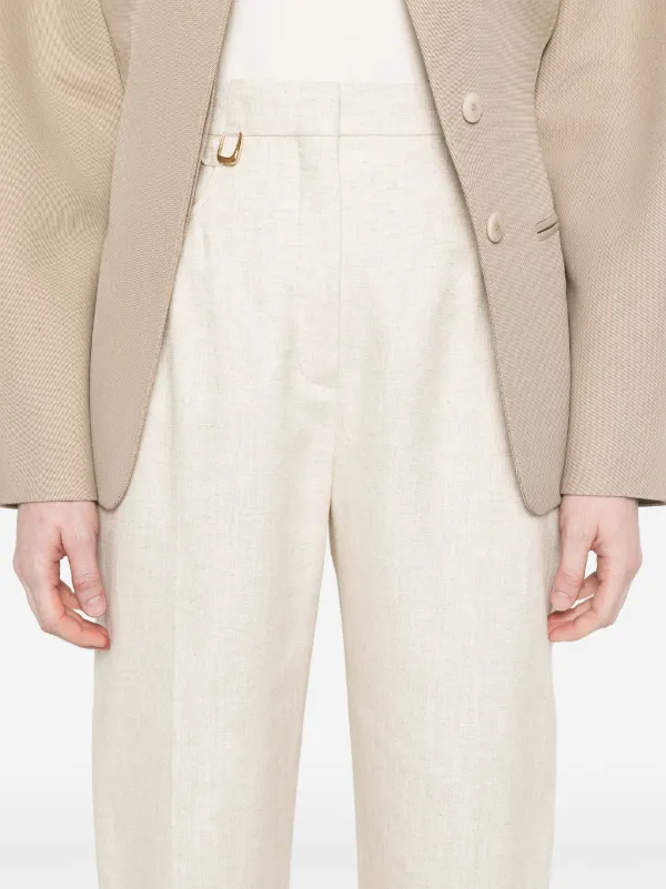 パンツ JACQUEMUS LE PANTALON SAUGE Le Pantalon Sauge wool flared pants in black - Jacquemus