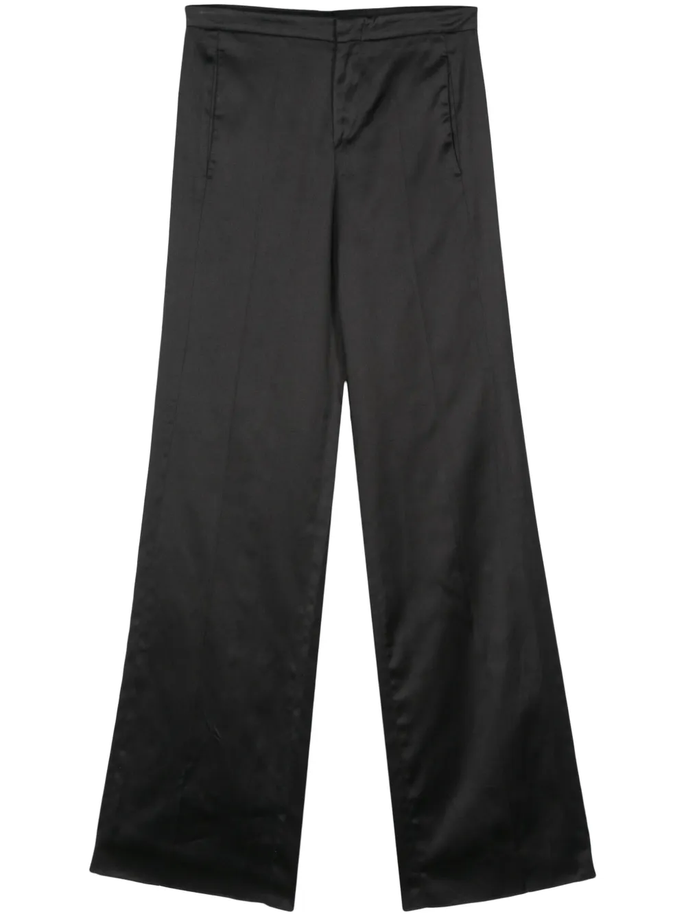 2000s wide-leg satin trousers