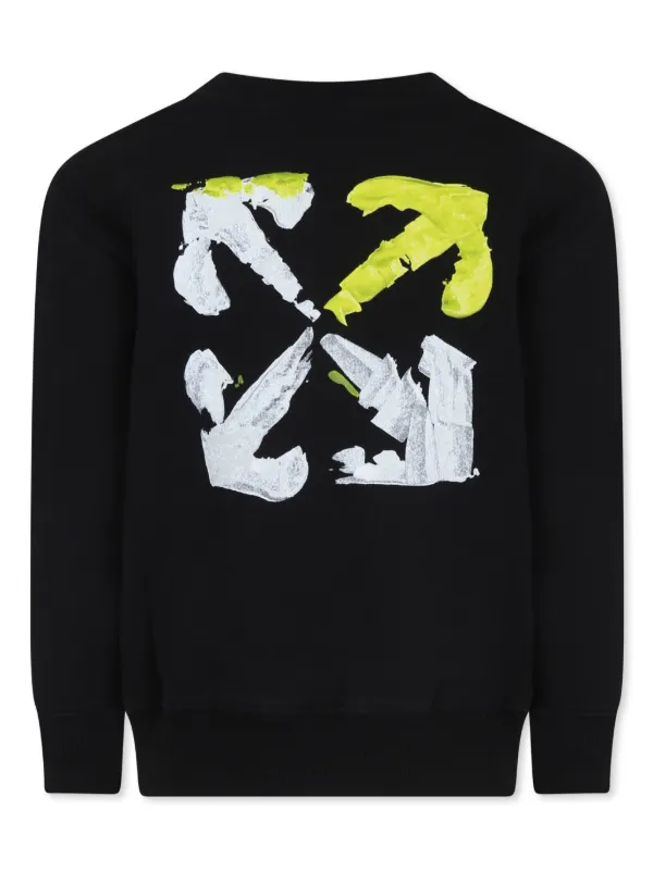 Off White Kids Arrow print Cotton Sweatshirt Farfetch