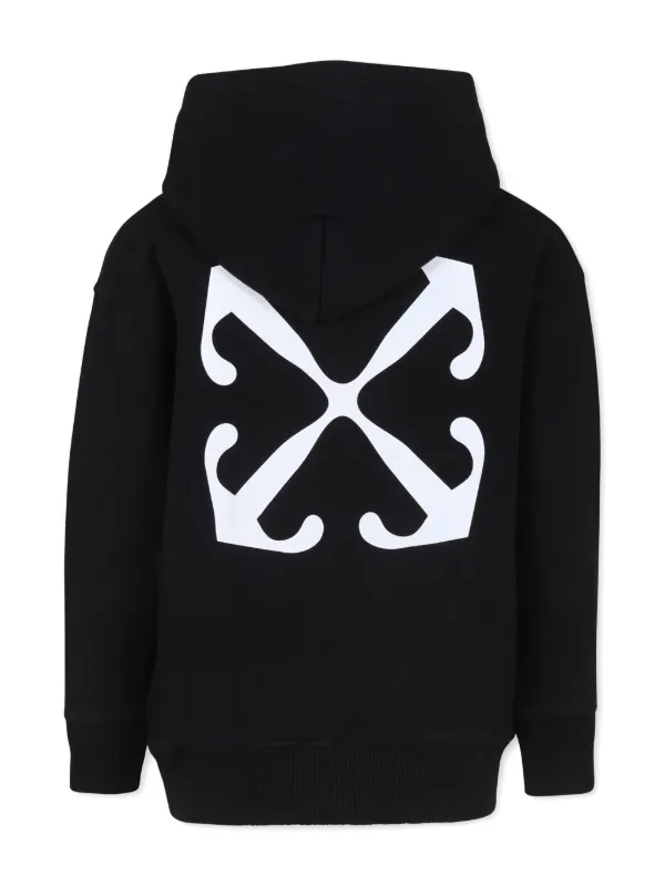 Off White Kids Off stamp Cotton Hoodie Black FARFETCH UK