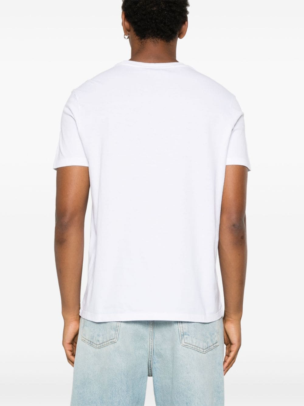 Shop Etro Pegaso-embroidered T-shirt In White