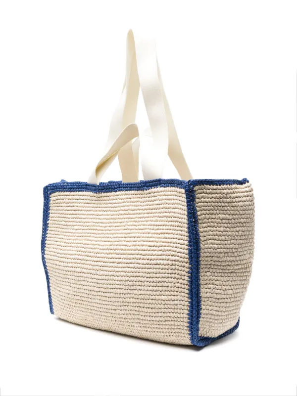 【MARNI】関税送料込 Sillo ウーブン トートバッグ ハンドバッグ Marni Sillo ハンドバッグ | ニュートラル | FARFETCH JP