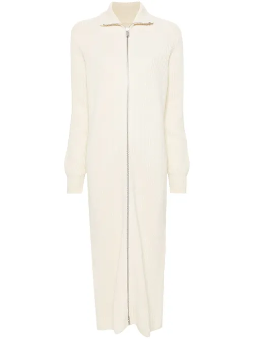 Robe en maille nervurée à coupe longue - Jil Sander - Modalova