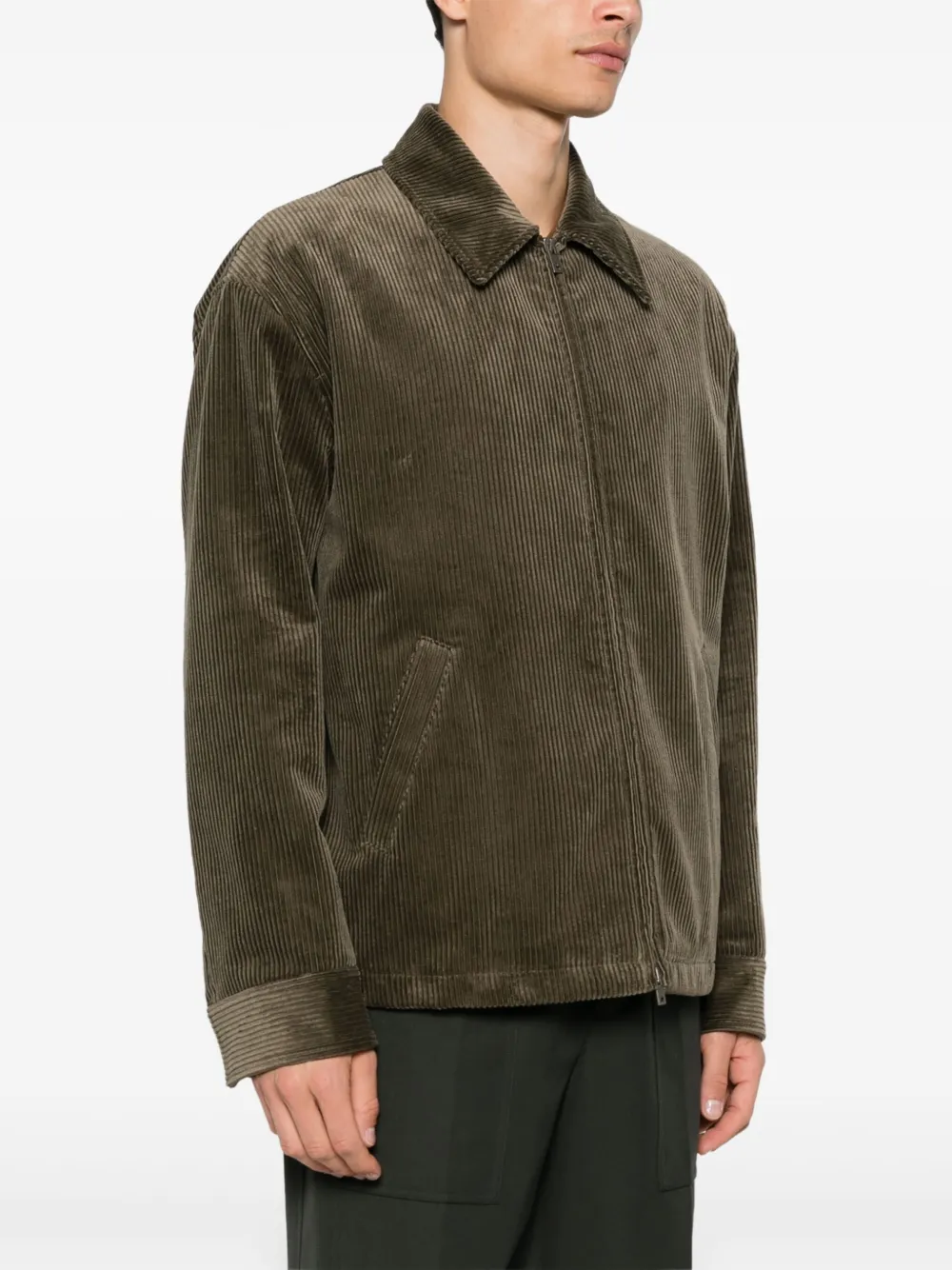 Golden Goose Ribfluwelen bomberjack Groen