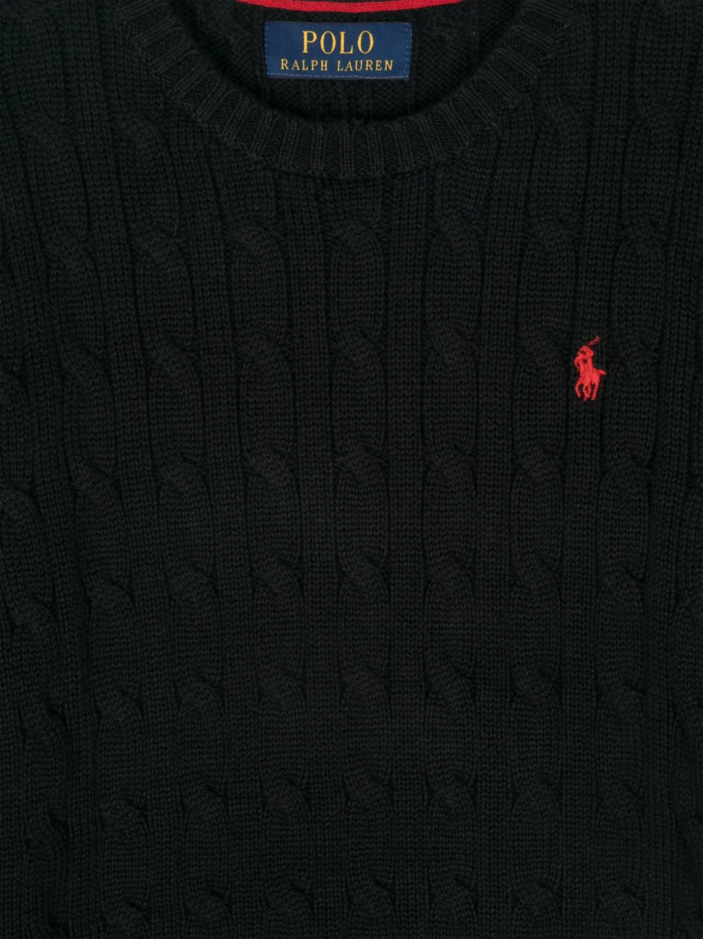 POLO RALPH LAUREN KIDS Trui met geborduurd Polo Pony-logo Zwart