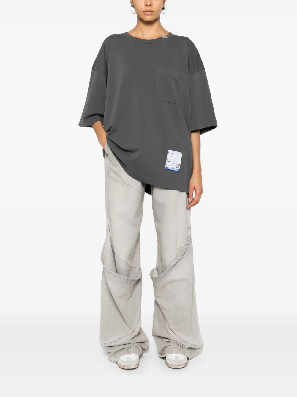 Maison MIHARA YASUHIRO T-shirt met patch Grijs