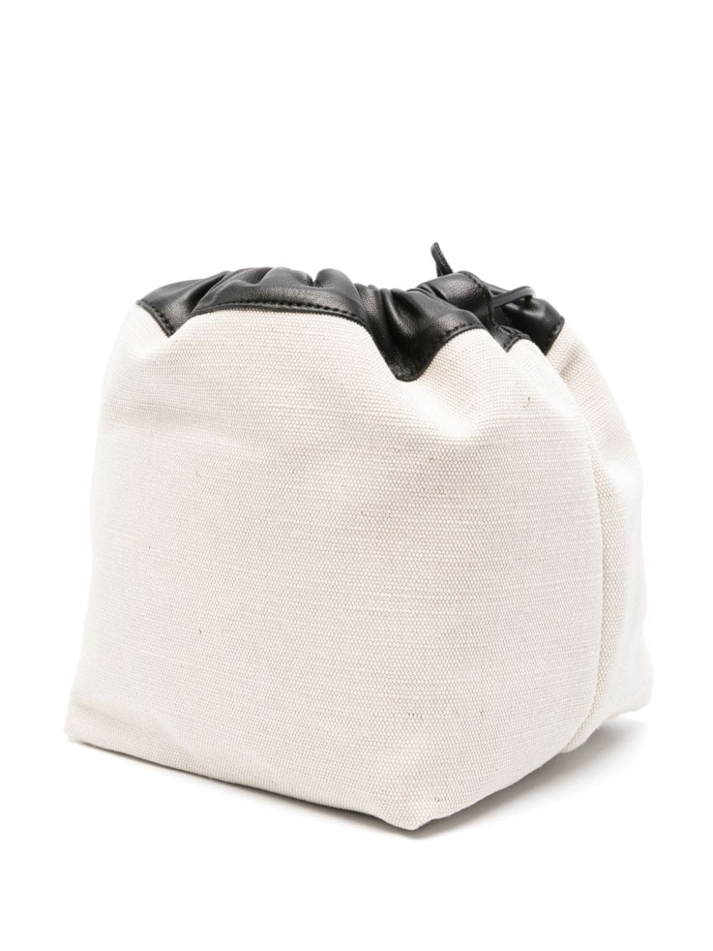 Shop Jil Sander Dumpling Bucket Bag In White