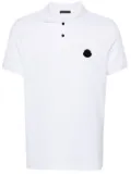 Moncler rubberised-logo polo shirt - White