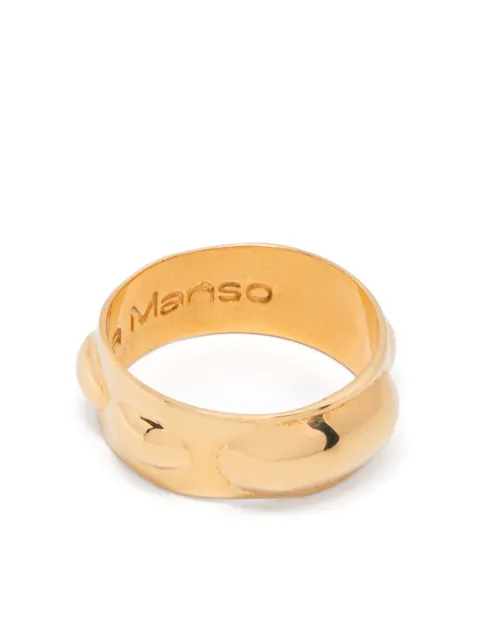 LA MANSO logo-engraved ring 
