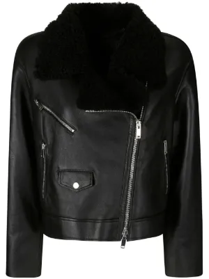 レザージャケット・コート Desa 1972 Cropped Leather Biker Jacket Desa 1972 Biker Jackets for Women - Shop on FARFETCH