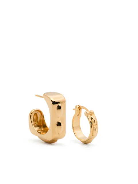 LA MANSO logo-engraved earrings 