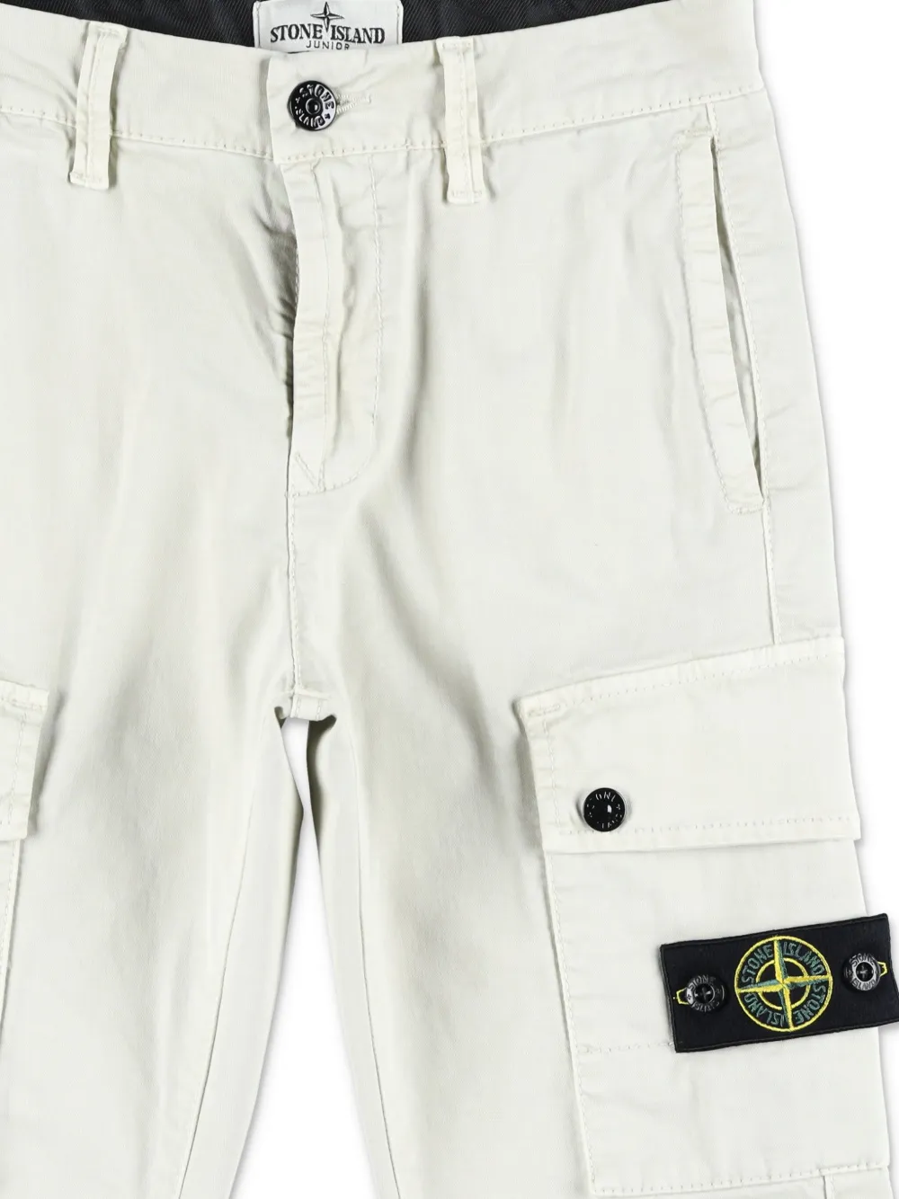 Stone Island Junior Broek met Compass-logopatch Beige