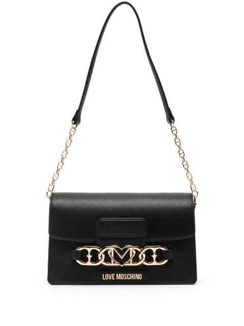 Love Moschino logo-plaque shoulder bag WOMEN