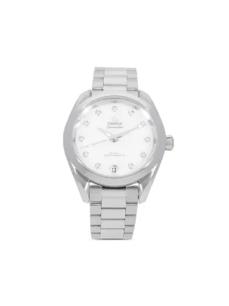OMEGA 2019 pre owned Seamaster 34mm White FARFETCH