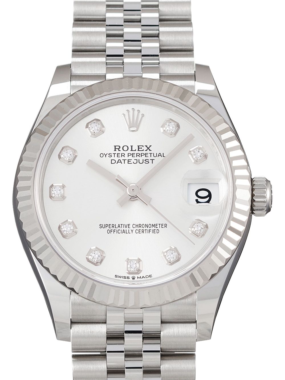 Shop Rolex 2024 Unworn Datejust 31mm In Silver