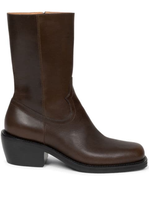 DRIES VAN NOTEN bottines en cuir 65 mm