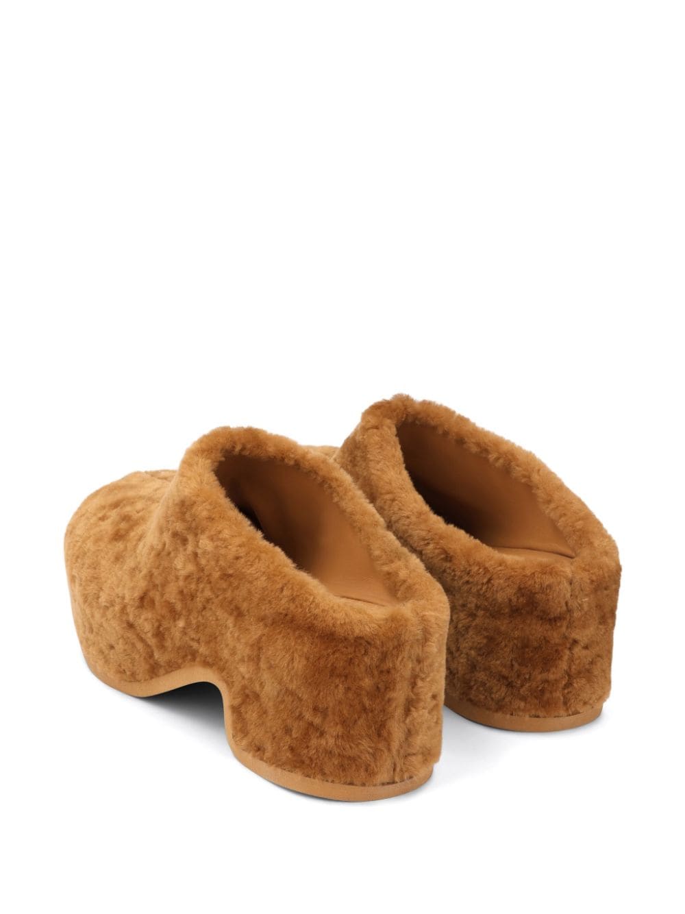 Shop Dries Van Noten Faux-fur Clogs In Brown